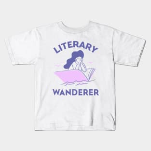 Literary Wanderer Aspiring Writer Kids T-Shirt